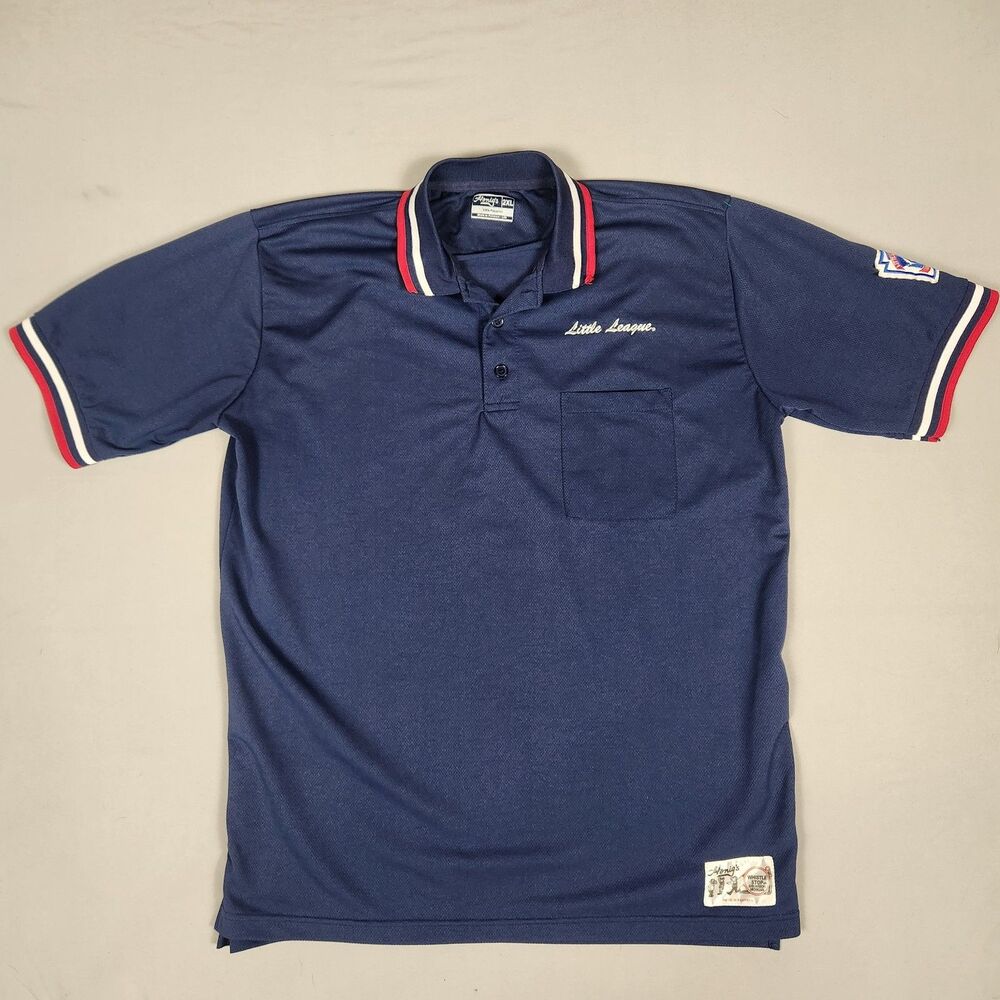 Vintage Little League Umpire Polo Shirt Men’s 2XL Blue Honig’s USA Patch